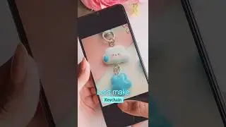 DIY easy and cute cloud keychain ☁ 😱 #diy #shorts #mbeautyzone