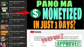 HOW TO GET MONETIZED WITHIN 3 DAYS? || MONETIZATION APPROVED | TIPS FOR BEGINNERS | TAGALOG TUTORIAL