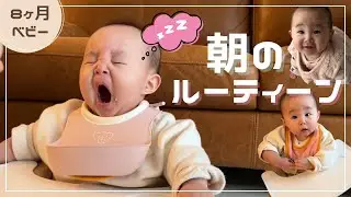 【8ヶ月】赤ちゃんのモーニングルーティン/育休中 #赤ちゃん #子育て #8months #Japan #Baby
