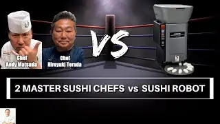 Master Sushi Chefs vs Sushi Robot and Sushi Eating Competition