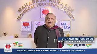🇮🇳 77th Republic Day wishes by Dr. Nand Kishore Garg, Founder & Chief Advisor, MATES