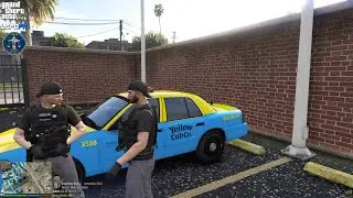 GTA V - LSPDFR 0.4.9🚔 - LSPD/LAPD - Gang Unit - Undercover Taxi - Arrest Warrant | Shootout - 4K