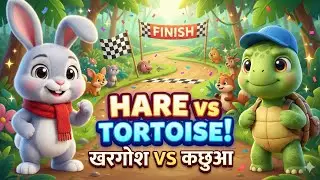 The Hare and the Tortoise Story 🐇🐢 | Slow and Steady Wins the Race | Kids Moral Story | English |