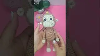 Monito tutorial gratis en mi canal Jennita de Amor #crochet #amigurumi #tutorial