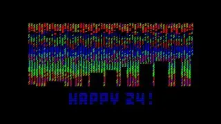 Festive city 256 bytes intro by KUVO / БК-0010 / БК-0011