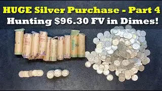 Hunting $96.30 Face Value in Silver Dimes from HUGE Silver Purchase - Part 4