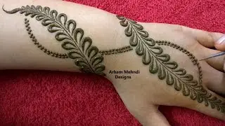 New Easy Beautiful Stylish Mehndi Design || Karwachauth Special Mehndi || Arham Mehndi Designs