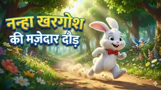 नन्हा खरगोश और उसकी मज़ेदार दौड़ | Cute Bunny Cartoon in Hindi 