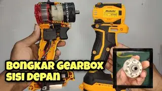 Disassemble Cordless Drill Cordless Mukete 20v LXT Brushless Inner Gearbox from Front Side