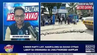 1-RIDER PARTY-LIST, NAKIPULONG SA DAVAO CTTMO LABOT SA ORDINANSA SA UNAUTHORIZED MUFFLER