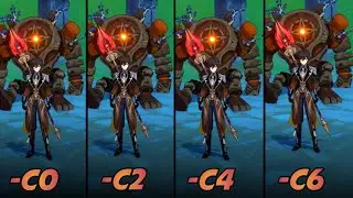 Zhongli - Const COMPARISON (C0,C2,C4,C6) - Genshinverse ll GENSHIN IMPACT