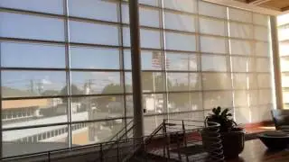 Spectacular Window Treatments: Roosevelt Library Motorized Solar Screens - Long Island