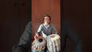 Our Japanese jori student Mr. Haruo Inoue performing paran rachna in chaar taal 12 matra