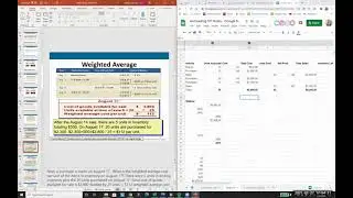 Weighted Average Inventory Method Google Sheets Example - Chapter 5 Video 7
