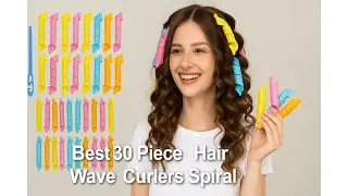 💁 Набор для укладки волнистых локонов YEVYO Heatless Hair Curls | Лучшие спиральные бигуди для во...
