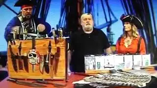 Captain Sharp Blade Sharpens over 100 dull knives shaving sharp on live TV in less then hour.