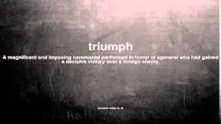 What does triumph mean