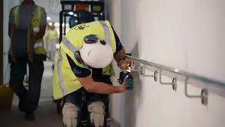 Oval Handrail Installation | Yeoman Shield for NHS & Education Spaces #ovalhandrail #yeomanshield