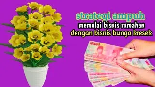 cara mudah membuat bunga hiasan meja dari plastik kresek_ table decoration flowers || plastik kresek