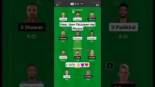 RR vs PBKS Dream11 Team Prediction, PBKS vs RR Dream11, Dream11 Team of Today Match | RR vs PK dream