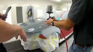 Spectrum Spraygun From Harbor Freight Painting Red Pearl on Toyota Camary #diy #harborfreight #