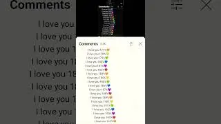 I LOVE YOU 1% to 200% comment down your comments #youtube #subscribe #ayesh #trending #iloveyou