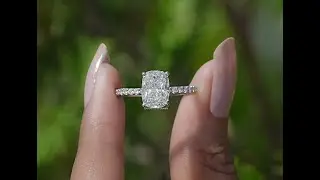 Elongated Cushion Cut Lab Diamond Ring