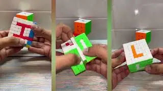 Writing letters I,V,L on 7x7 cube #cubes #cuber #7x7