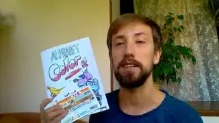 Alphabet color it, sticker book and postcard collection