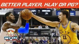 Better Player, Klay Thompson or Paul George? | #HoopsNBrews