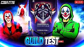 FREE FIRE GUILD TEST LIVE😱| NOOB vs PRO TEST | JOIN & SHOW SKILLS🎯#freefirefun #guildtest #freefire
