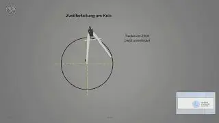 Konstruktion Zw&ouml;lferteilung Draufsicht Kreis