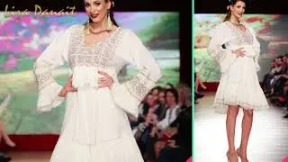 Rochie din bambac alb cu broderie colorata  ​- Colectia Pasarea Maiastra