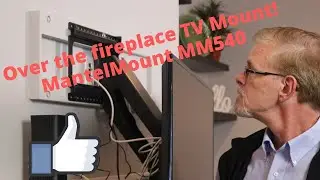 Full Range Motion MantelMount MM540 TV Mount | Over Fireplace Pull Down TV Wall Mount Installation