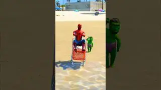 Little Hulk Saving His Spider-Man #reels #gta5 #shorts #remix