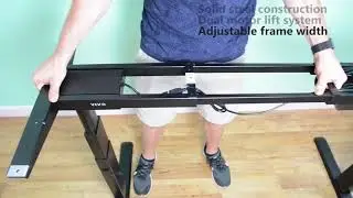 VIVO DESK V100E Electric Stand Up Desk Frame w  Dual Motor Ergonomic Standing Height Adjustable