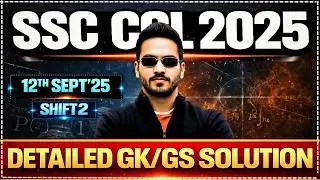 12 Sept Shift-2 GK Questions 📝 | SSC CGL 2025 Tier-1 🔥