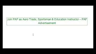 Join PAF as Sportsman & Instructor 2024 | Online Registration | jobs & study information