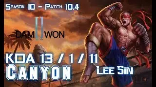 DWG Canyon LEE SIN vs SEJUANI Jungle - Patch 10.4 KR Ranked