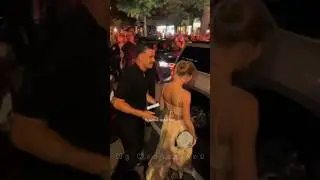 Taylor Swift and Travis Kelce leaving the wedding in Electric Lady Studios tonight! #taylorswift