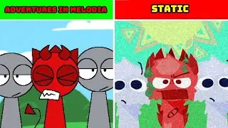 Incredibox Sprunki: Sprunki Static vs Sprunki Adventures in Melodia (Crazy Mod)