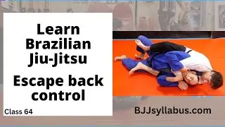 Escape Back Control - Brazilian Jiu jitsu - Learn Brazilian Jiu Jitsu