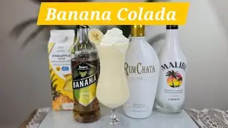 Banana Colada cocktail recipe #banana #colada #cocktail #recipe #fyp #drink #pinacolada #uk #howto