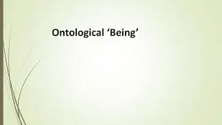 Ontological Being - Robert Bond (10.1.26)