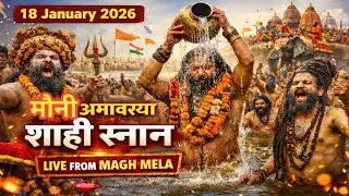 18 जनवरी माघ मेला 2026 मौनी अमावस्या अमृत स्नान Live