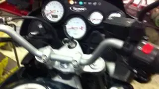 Triumph Tiger 955i with Blueflame exhaust.