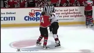 Kyle Hagel vs Cam Janssen Oct 26, 2013