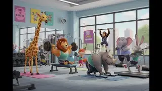 Intense Workout Music for Gym &ndash; 47 Min | Animated Animal Fitness Clip