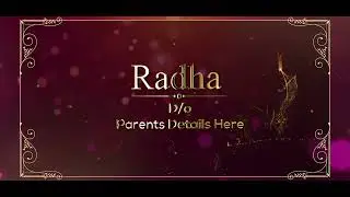 New Royal Wedding Invitation (4k Video) | Free Background Marriage Invitation | KM Create Works