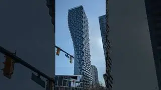 Residential skyscraper "Vancouver House " designed in the style of neo-futurism